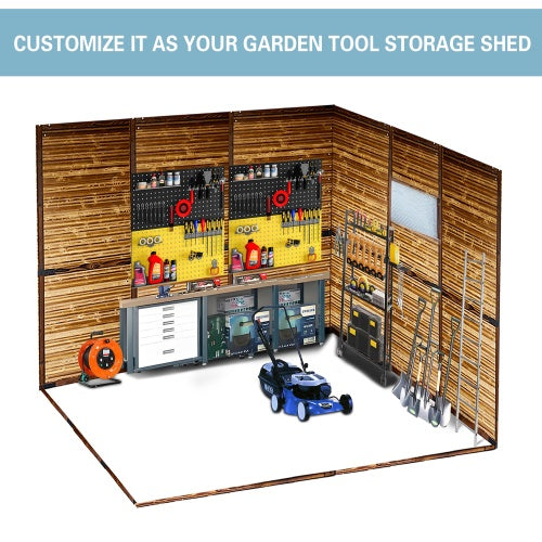 6x8FT Iron-Wood Combination Tool Shed  A Perfect Blend Of Nature And Functionality